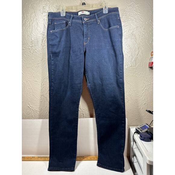 Levi's Jeans Women Blue Denim 512 Skinny Perfectly Slimming Shaping Stretch 18W - Picture 1 of 6